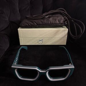 Off White Square Frame Sunglasses Hunter Green Brand New !